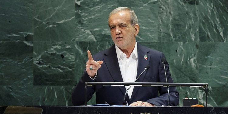 Iranian-Americans and dissidents rallied against ‘murderous regime agents’ as Iran’s president addressed UNGA